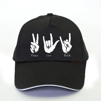 Love Peace Рок Татко Шапка За Мъже и жени harajuku бейзболна шапка Лятна 100% Памучен шапка модни градинска мъжки рок, Хип-Хоп бейзболна шапка