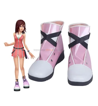 Обувки Kairi Cosplay Kingdom Hearts 2 Kairi Cosplay Ботуши Розови Обувки По Поръчка