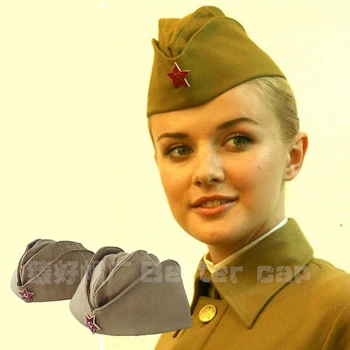 Руска шапка-лодка мъжки и дамски колекция на военните фенове на шоуто на Съветския Съюз шапка квадратен танц Тъмно синя танцова шапка представа военно дело