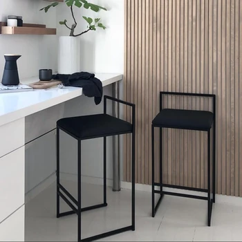 Скандинавски творчески минималистичен домашен модерен бар стол от ковано желязо